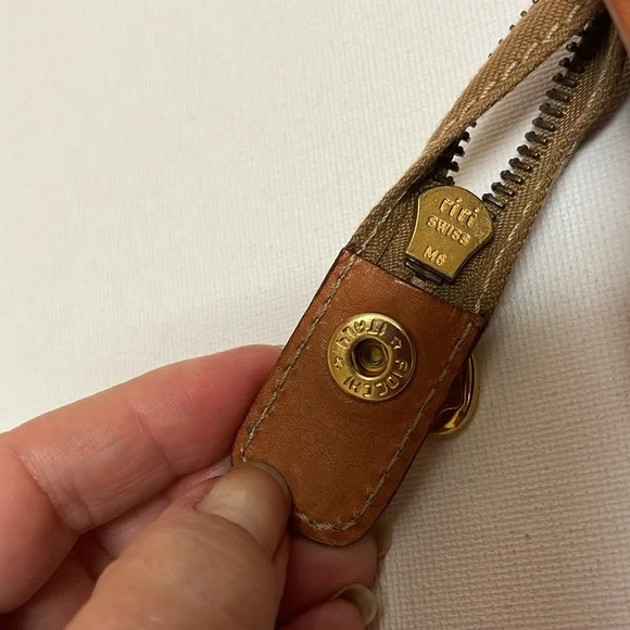 CELINE leather canvas clutch - Picture 6 of 17